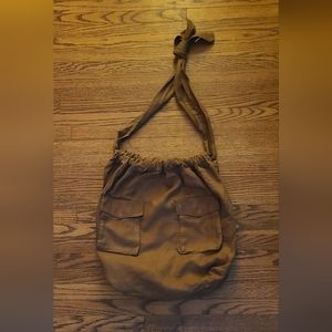 Zara | Brown Fabric Bucket Bag